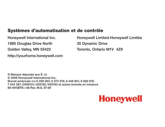  Honeywell 69 1815EFS 06