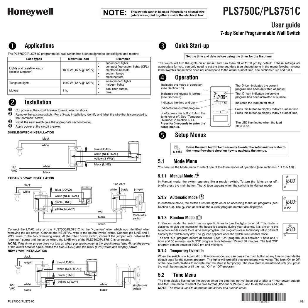  Honeywell PLS750C