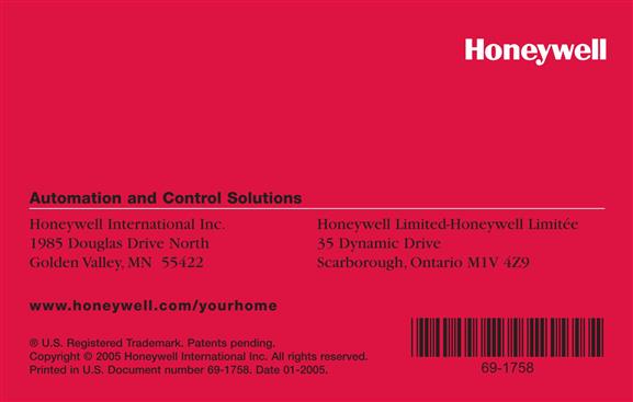  Honeywell TH3110B